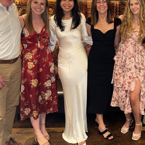 Bec & Bridge Moon Dance Long Sleeve Maxi Dress in Ivory white size US6 - Picture 10 of 12